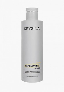 Тоник для лица Krygina Cosmetics с фруктовыми aha кислотами, тонер для лица отшелушивающий, 200 мл