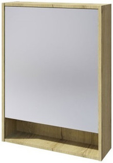 Зеркальный шкаф 60х80 см дуб эльвезия Caprigo 2050-Дуб эльвезия