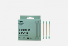Ватные палочки с зелёным ультра мягким хлопком Jungle Story