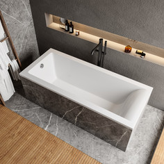 Ванна из литьевого мрамора 180x80 см Marmo Bagno Ницца MB-N180-80