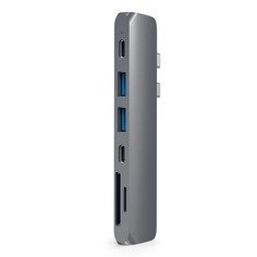 Адаптер мультипортовый Satechi Aluminum Type-C PRO 7 в 1, серый космос