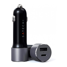 Зарядное устройство автомобильное Satechi 72W Type-C PD Car Charger, 72Вт, серый космос