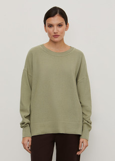 Фактурный джемпер из хлопка NICEONE [Оливковый, S]