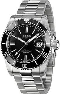 Швейцарские наручные мужские часы Epos 3504.131.20.15.30. Коллекция Diver