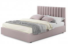 Мягкая кровать Olivia 1600 лиловая с подъемным механизмом Bravo