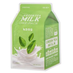 Маска для лица APIEU Зеленый чай с молочными протеинами 21 г A'pieu