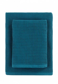 Набор полотенец кухонных Унисон вафельных (2 шт.) (50х100+70х140) emerald