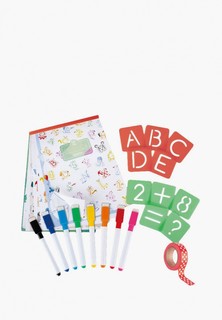 Набор игровой Hape 3 в 1 (учим английский алфавит, учим счет, рисуем по трафаретам)