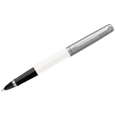 Ручка-роллер Parker Jotter Originals White Chrome СT, черно-белая, черные чернила, 0,8 мм