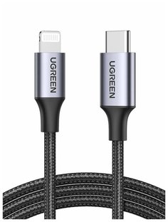 Кабель Ugreen US304 USB-C - Lightning 1m Black 60759