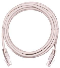 Патч-корд NETLAN EC-PC4UD55B-030-GY-10 U/UTP 4 пары, Кат.5е, 2хRJ45/8P8C, T568B, Molded, PVC, серый, 3м, уп-ка 10шт
