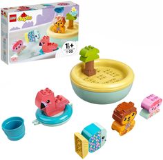 Конструктор LEGO DUPLO "Приключения в ванной: плавучий остров для зверей" 10966