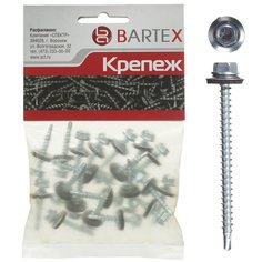 Саморез кровельный, диаметр 4.8х70 мм, 10 шт, оцинкованный, пакет, Bartex