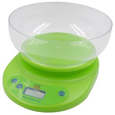 Весы кухонные электронные, Irit, IR-7119, чаша, точность 1 г, до 5 кг, зеленые
