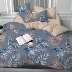 Постельное белье евростандарт, простыня 215х240 см, 2 наволочки 70х70 см, пододеяльник 200х215 см, Бояртекс, сатин, коллекция Luxor, 7994-2 А/В (К)