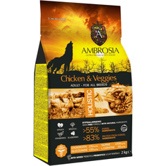 Корм для собак Ambrosia беззерновой с курицей и овощами 2 кг