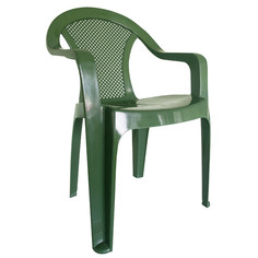 Пластиковая мебель кресло Румба 520x390x790мм пластик темно-зеленое