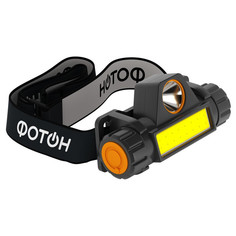 Фонари налобные фонарь налобный аккумуляторный ФОТОН LED 1+1Вт SА-650 черный