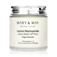 Маска для лица MARY&MAY Глиняная маска для лица c лимоном и ниацинамидом Lemon Niacinamide Glow Wash Off Pack 125.0