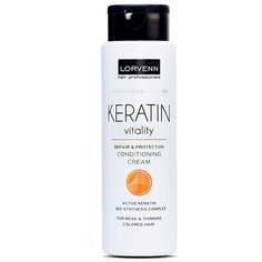 Кондиционер для волос LORVENN HAIR PROFESSIONALS Крем-кондиционер c кератином для тонких и слабых волос KERATIN VITALITY 300.0