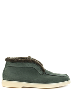 Лоферы замшевые на меху Santoni