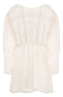 Платье изо льна и шелка Maurizio