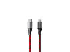 Аксессуар AccesStyle Type-C - Lightning 1m Red-Black CL30-F100M