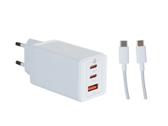 Зарядное устройство Baseus GaN5 Pro Fast Charger USB - 2xUSB-C 65W + cable USB Type-C CCGAN65E5 / CCGP120202