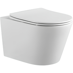 Унитаз подвесной Акватек Вега AQ1905-MW безободковый с сидением микролифт, белый матовый