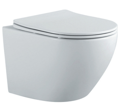 Унитаз подвесной Акватек Европа AQ1901-MW безободковый с сидением микролифт, белый матовый