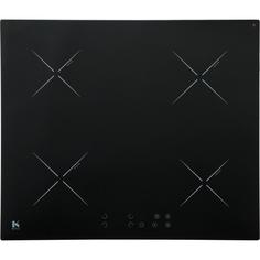 Варочная панель индукционная Kitll KHI 6001 BLACK, 4 конфорки, 60x52 см, цвет черный