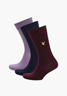 Носки 3 пары Lyle & Scott ANGUS 3 Pack Basic Socks With Eagle Embroidery