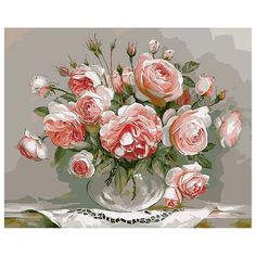 Картина по номерам Dell&apos; Arte &quot;Розы&quot;, на холсте, 40х50 см