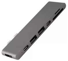 Адаптер Barn&Hollis Type-C 7 in 1 для MacBook, серый УТ000027061