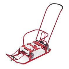 Санки Тимка 5 Универсал, Т5У/К2, обрезанные ручки 2 положения, красные, Nika