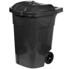 Бак для мусора пластик, 65 л, с крышкой, с колесами, 46.5х52.5х66 см, Альтернатива, Эконом, М7235 Alternativa