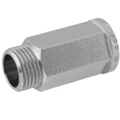 Удлинитель сантехнический, 1/2, никель, латунь, внутренняя/наружная, 40 мм, шестигранный, MPF, ИС.071982