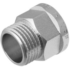 Удлинитель сантехнический, 1/2, никель, латунь, внутренняя/наружная, 15 мм, шестигранный, MPF, ИС.071978