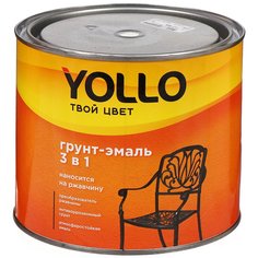 Грунт-эмаль YOLLO, по ржавч, черн, 1.9 кг