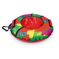 Санки-ватрушка Nika, С красками, 70 см, 70 кг, с буксировочным тросом, с ручками, ТБ2К-70/К2