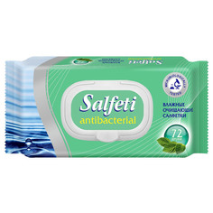 Салфетки салфетки влажные SALFETI Antibacterial очищающие 72шт