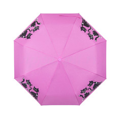 Зонты зонт женский полуавтомат 56см с аппликацией в асс-те