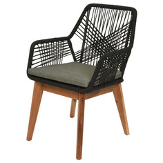 Комбинированная и металлическая мебель стул СЕВИЛЬЯ 690х570х870мм черный полипропилен/дерево Kaemingk