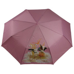Зонты зонт женский автомат 56см фотопондж однотонный с аппликацией в асс-те Raindrops