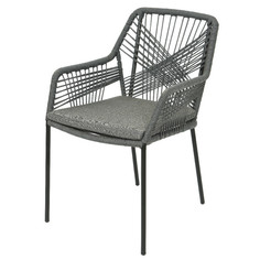 Комбинированная и металлическая мебель стул СЕВИЛЬЯ 630х570х850мм серый полипропилен/металл Kaemingk