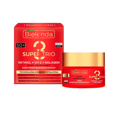Крем для лица BIELENDA SUPER TRIO RETINOL + VIT C + KOLAGEN Сильно-укрепляющий крем 50+ 50.0