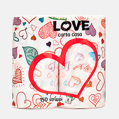 Бумажное полотенце KARTIKA Полотенца бумажные кухонные с рисунком "Love" 2 слоя 2