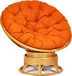 Кресло-качалка Tetchair PAPASAN w 23/01 B / с подушкой / Honey (мед) ткань Оранжевый С 23 13752