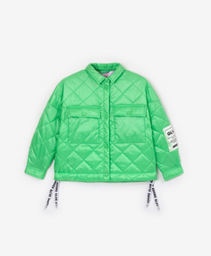 Куртка демисезонная из плащовки зеленая Gulliver