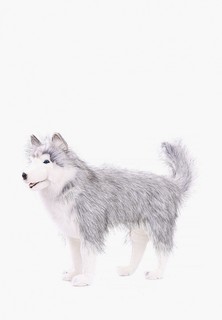 Игрушка мягкая Hansa Собака сибирский хаски, серая, 75 см